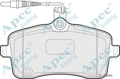 APEC BRAKING pad1417 -  Комплект тормозных колодок, дисковый тормоз